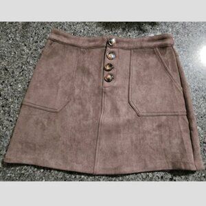Faux Suede Mini Skirt -like new